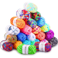Acrylic Yarn for Crocheting and Knitting, Soft Bulk Yarn in