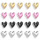 Refrigerator Magnets Pink Love Heart Set 12 pcs 1