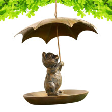 Metal Bird Feeder with Umbrella Outdoor All-Weather