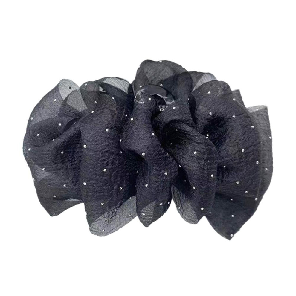 Sweet Mesh Tulle Hair Claw Clips for Women 2-Color Big Bow
