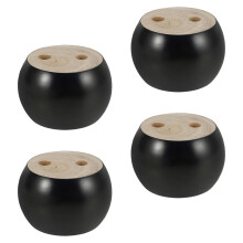 Solid Wood Sofa Legs Classic Style 4 Pcs 8x8 cm Black