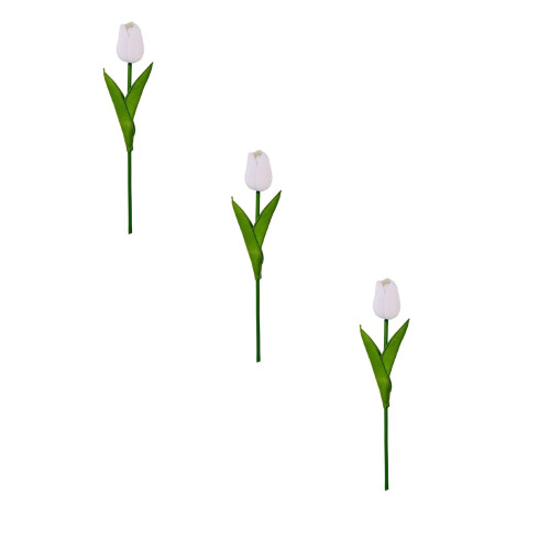 Weiße künstliche Tulpen, 12 Stück 1
