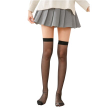 Bas cuissardes en nylon pour femme, transparents et soyeux, gainants