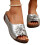 Willtoo Women's Wedge Sandals Boho Flower Flat Open Toe 1