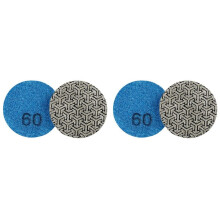 2 Piece 2Inch/50mm Electroplated Diamond Polishing Pad Tile Glass Metal Wood Grinding Deburring Disc P60