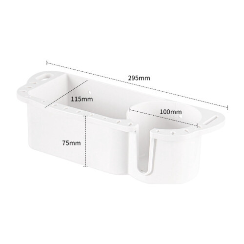 Boat Storage Organizer White Double-Deep Waterproof with 1