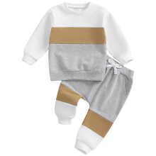 Conjunto de ropa de otoño para bebé niño: Sudadera de manga larga + elástico