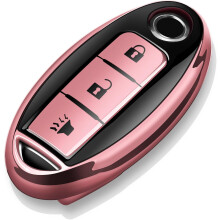 TPU Key Fob Cover for Nissan and Infiniti Pink 3-Button