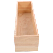 Wood Storage Box Without Lid Khaki 15.7x3.9x3.1 in