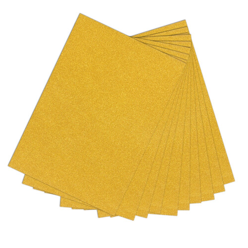Craft Paper A4 Glitter Gold 10 Sheets