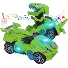 ACDANC Transforming Car Toy with LED Light and Music for