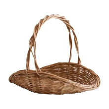 Woven Rattan Picnic Basket with Handle 8.26x7.48 in