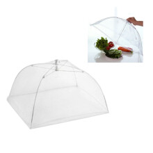 Couvercle de protection anti-mouches pliable en filet alimentaire pour l'extérieur (2 pièces)