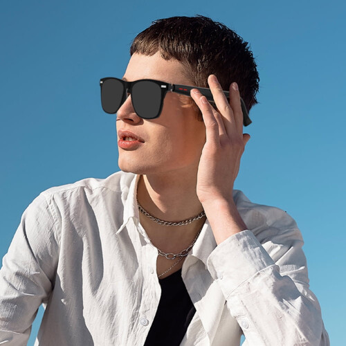 Smart Glasses AI Voice Assistant with Bluetooth Audio and 2