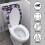 WC-Deckelbezug-Set (2 Stück), staub- und fleckenabweisend, elastischer Rand, waschbar 3