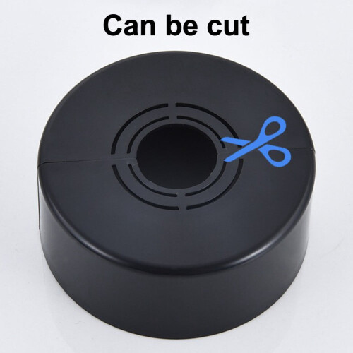 Shower Head Decorative Cover Black 4 pcs 1