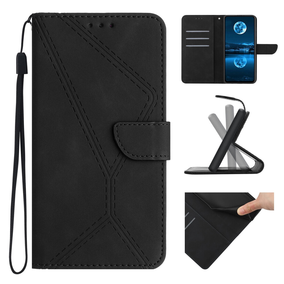 Motorola Moto G 5G 2025 Case Pu Leather Flip Wallet Black 9180333339389