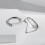 Silver Couple Rings Adjustable Message Projection 7