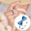Zircon Bow Knot Ring Set Women Elegant 5PCS 2