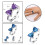 Zircon Bow Knot Ring Set Women Elegant 5PCS 3