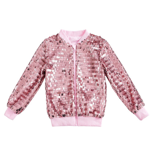Girls Jacket Solid Color Long Sleeve Zip Up for Toddlers