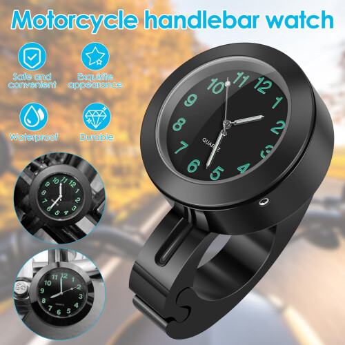 Motorcycle Handlebar Watch Waterproof Aluminum Luminous 1