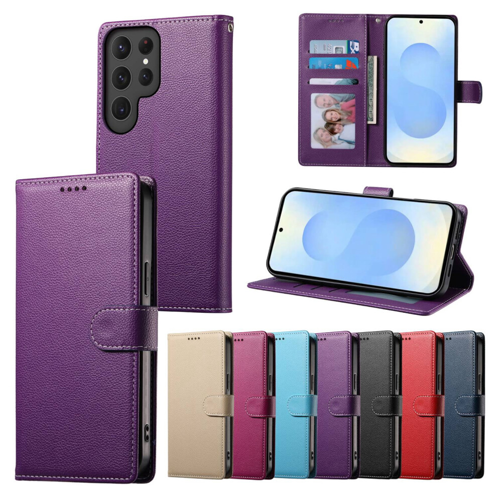 Leather Wallet Phone Case For Samsung Galaxy S25 Ultra S24 9043876517471