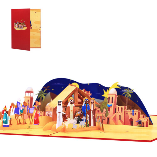 Christmas Houses 3D Greeting Card with Envelope