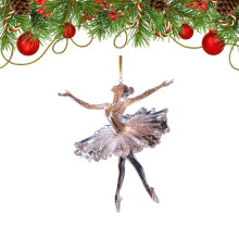 Acrylic Ballerina Christmas Ornament 3.14 inch Clear