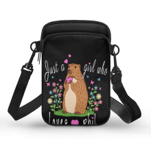 Kvetinová crossbody kabelka Groundhog z vintage polyesteru