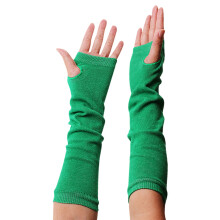 Unisex-Handschuhe in irischem Grün, fingerlos, lang, mit Handgelenkstütze