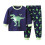 Cotton Toddler Pajama Set Navy Long Sleeve 2-Piece 6-12 1