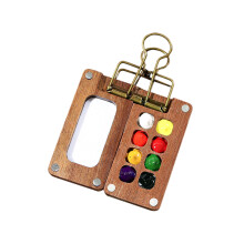 Walnut Wood Portable Watercolour Set 8 or 15 Grids