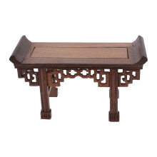 Wood Altar Table with Flower Vase Pedestal for Buddha
