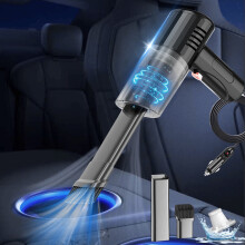 Car Vacuum Cleaner 120W Portable with Brush Attachment