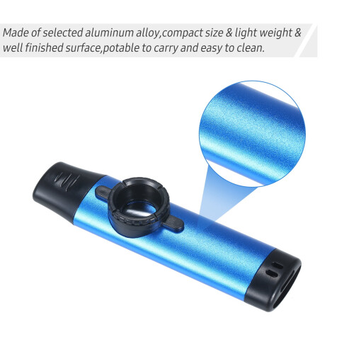 Blue Aluminum Kazoo Beginner Woodwind Instrument 2