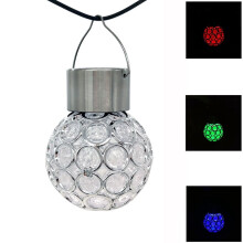 Solar Hanging Lanterns LED Color-Changing Crystal Globe 78mm