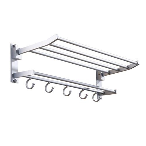 Towel Rack Holder Silver 1 Pack