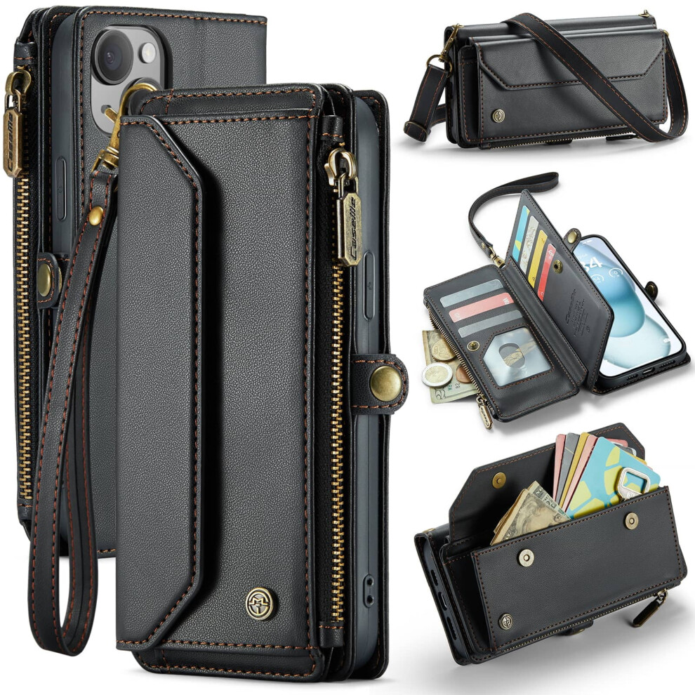 Rfid-Blocking Crossbody Wallet For Iphone 15 Plus With 9043876521072