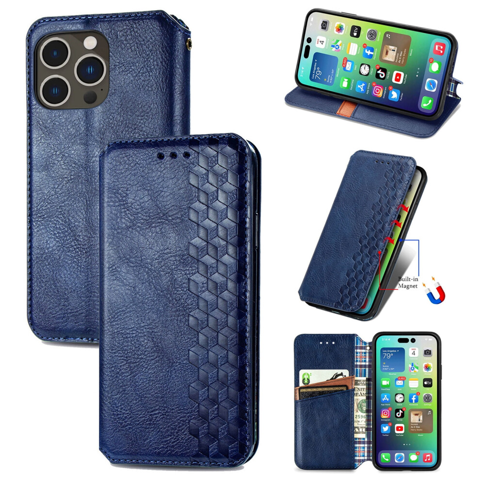 Iphone 15 Case Pu Leather Tpu Wallet Cover With Card Holder 9180333342785