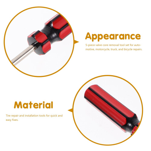 Valve Stem Removal Tool Set 5 pcs 1.5 x 4.3 in 1