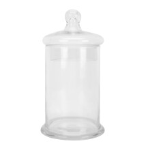1Pc Decorative Candy Container Glass Jar for Exquisite Storage Tank Transparent