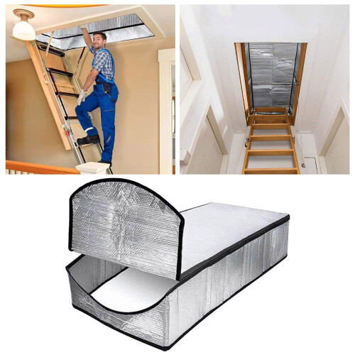 Attic Door Insulation Cover Energy-Efficient Zipper