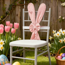 Easter chair sashes with rabbit ear bows stretch bands