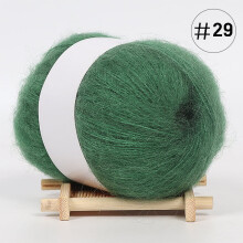 Mohair Yarn Dark Green 50g Ultra Soft Fine