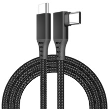 USB-C - USB-C kábel, derékszögű, 6 m