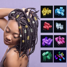 Aluminum Dreadlock Hair Jewelry for Women 100 pcs