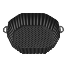 Air Fryer Silicone Liner for 3.6–8 QT Baskets Black