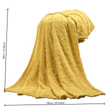 Fleece Blanket Twin Size 80x40 Inches Yellow