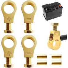 Pure Copper Battery Clips Brass Terminal Connectors Kit 4PCS